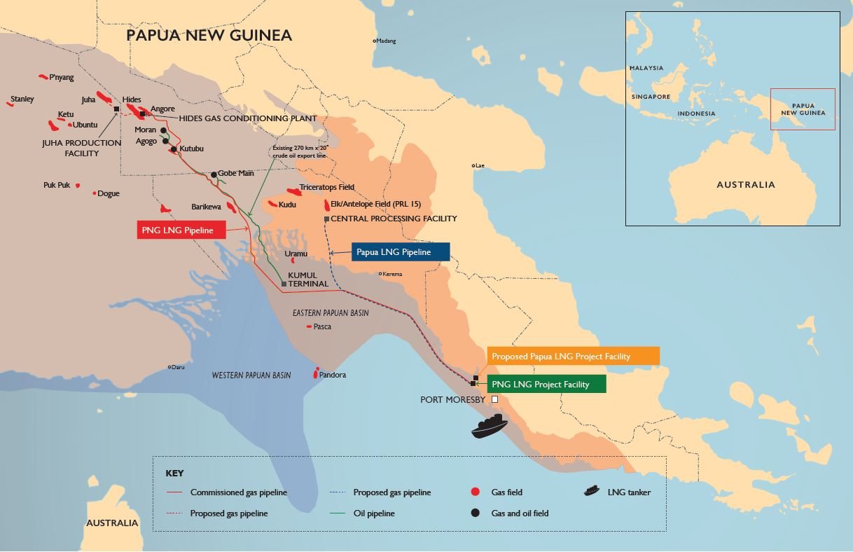 PNGLNG Pipeline Project Map